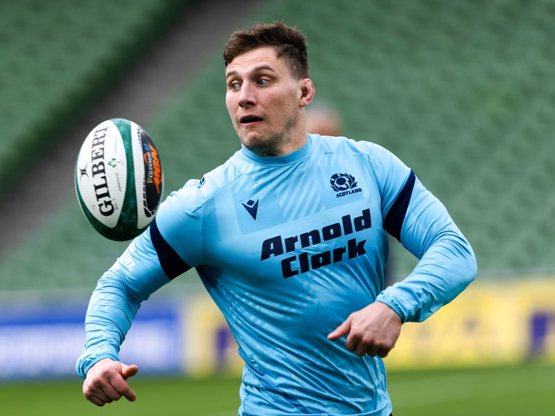 A focused Scotland flanker Rory Darge.