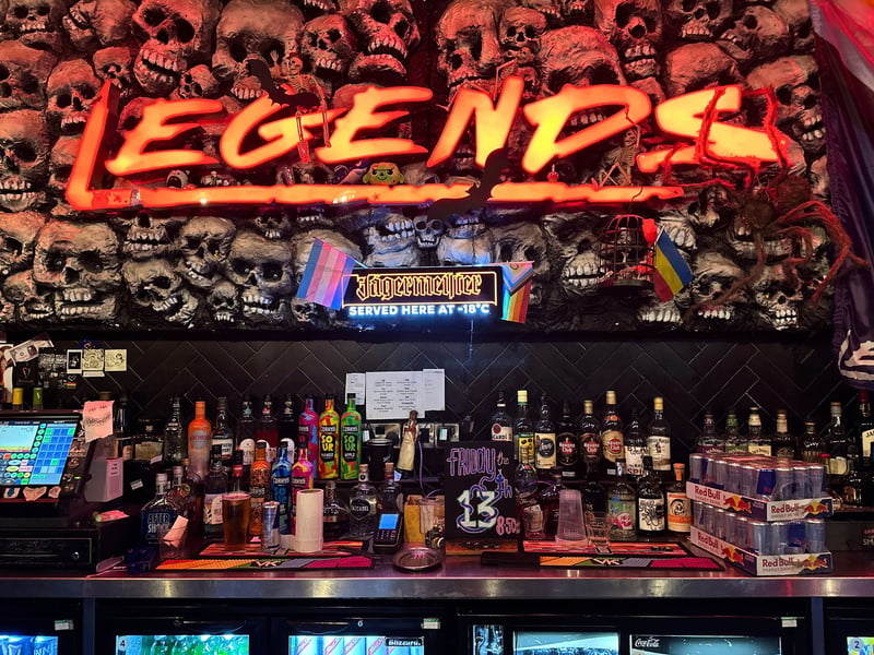 The bar was packed to the rafters on Friday night.