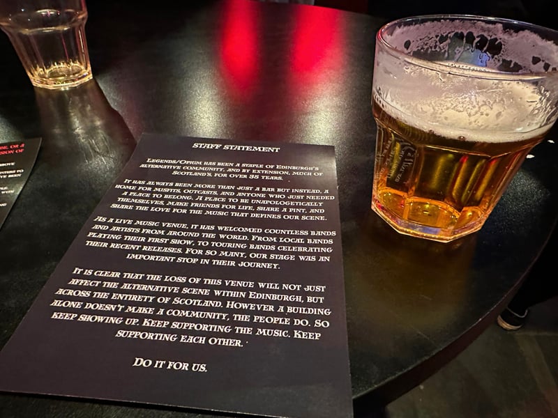 A message from staff said Legends has been a ‘home for misfits, outcasts, and anyone who just needed a place to belong’. It added: “A building alone doesn’t make a community, the people do. So keep showing up, keep supporting the music, keep supporting each other.”

