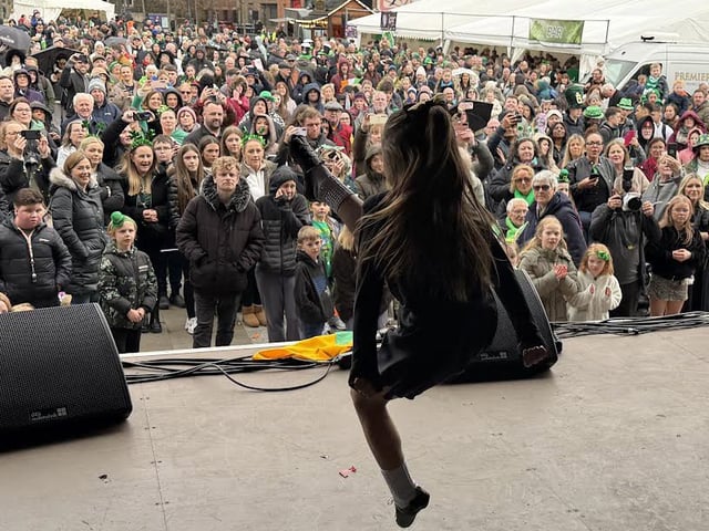 Irish dancers entertained the crowds.