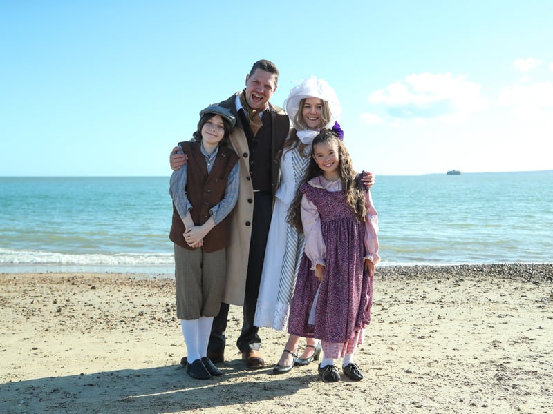 The cast of Chitty Chitty Bang Bang has been touring around the city ahead of opening night next month. 

Pictured: Paul Clements and Stephanie Aves on Southsea seafront. 

Picture: Nathan Lipsham 