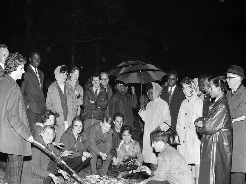 The Edinburgh Public Library Social Club barbecue in the grounds of Newbattle Abbey College Dalkeith in July 1965.