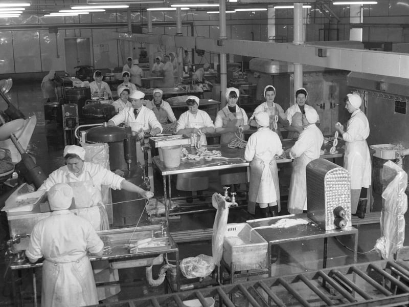 A view of the interior of the Adams Sausage Factory in Dalkeith in February 1966.