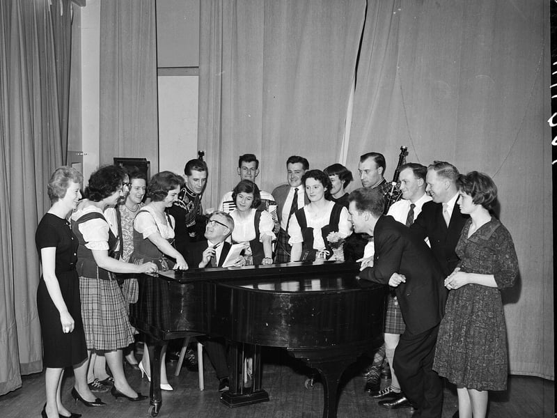 Forth Radio Network Hospital Broadcasting Service's all-star Scottish concert at Dalkeith High School in April 1963.