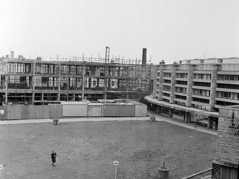 Dalkeith's new town centre under construction in May 1964.