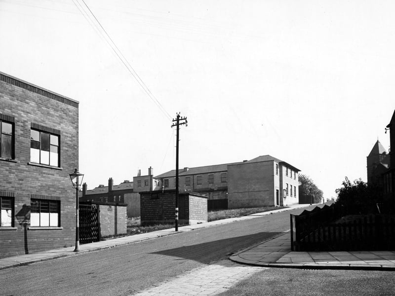 Looking south up Hall Road towards the Air Raid Warden's post in September 1945.