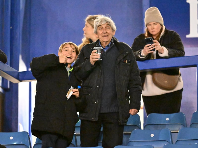 Brilliant photos of Pompey fans under the lights at Fratton Park against Derby County on Monday.