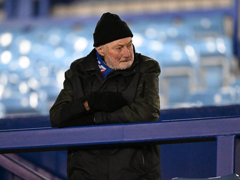 Brilliant photos of Pompey fans under the lights at Fratton Park against Derby County on Monday.