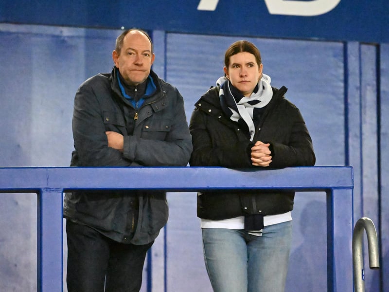 Brilliant photos of Pompey fans under the lights at Fratton Park against Derby County on Monday.