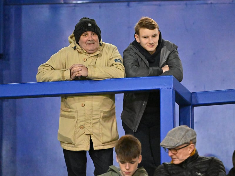 Brilliant photos of Pompey fans under the lights at Fratton Park against Derby County on Monday.