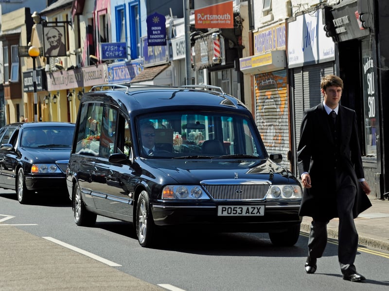 Ray King's funeral procession in Albert Road 