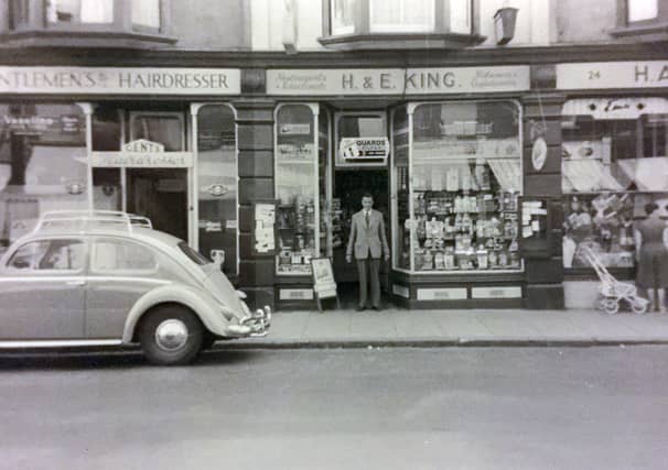 Ray King outside H & E King in Albert Road, Southsea.