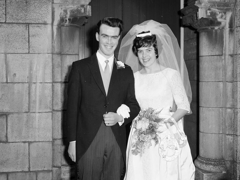 The White - Smith wedding at Merchiston Church in November 1964.