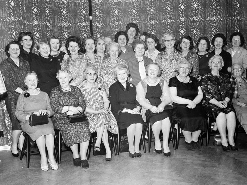 Merchiston Townswomen Guild holding their 16th birthday party in the Oratava Hotel in February 1964.