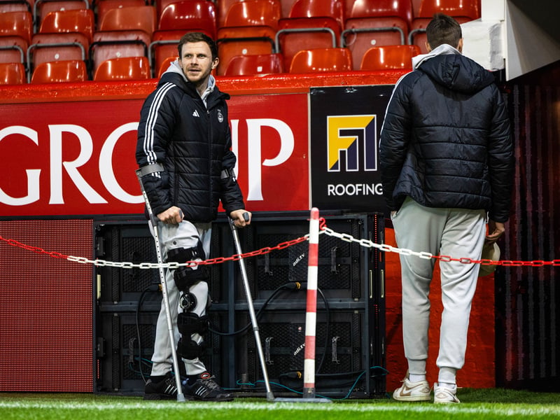 The Scotland international suffered a knee injury in last month's 1-0 defeat to Hearts that will curtail his involvement until at least the back end of April.
