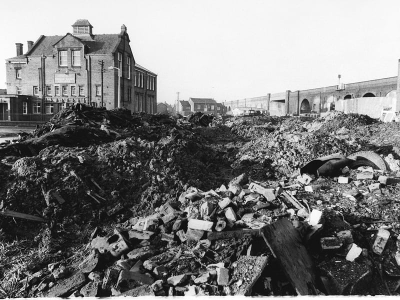 Rubbish on land in Czar Street pictured in January 1980.