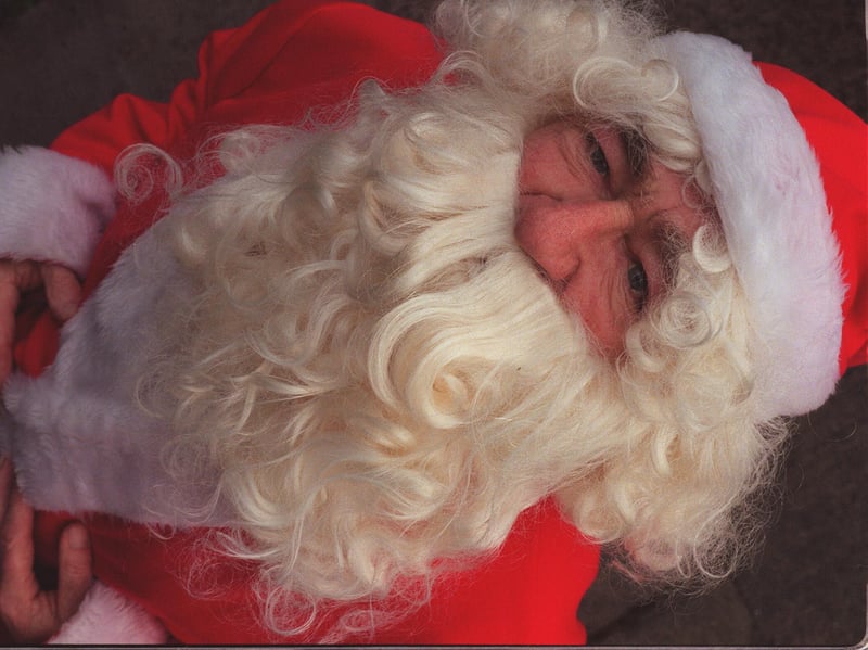Edinburgh Zoo's veteran Father Christmas, Harry Fraser, in 1996