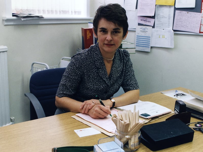 Dr Penny Watson, GP at Sighthill Medical Centre, in 1996