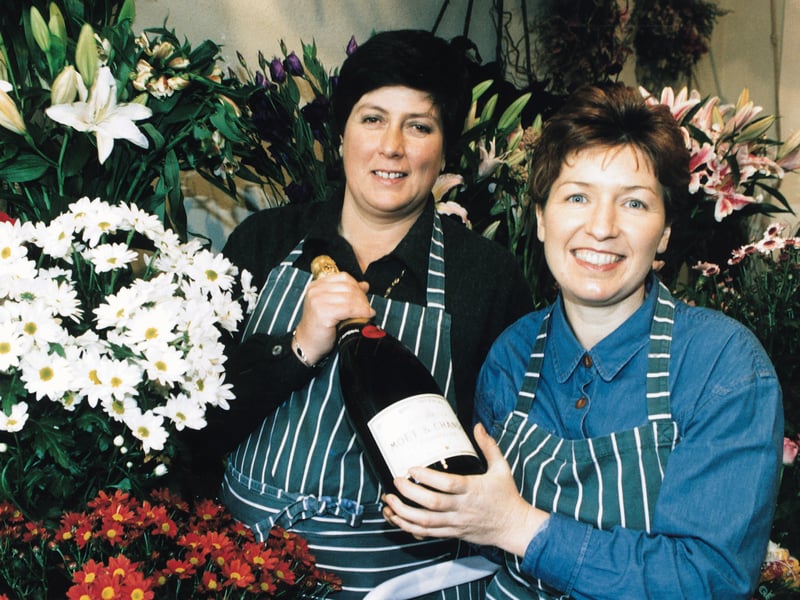 Florists Jackie Thomas and Elaine Swan are pictured at The New Town Flower Shop, on Dundas Street, Edinburgh, in 1996, after reaching the finals of the retail florist of the year competition