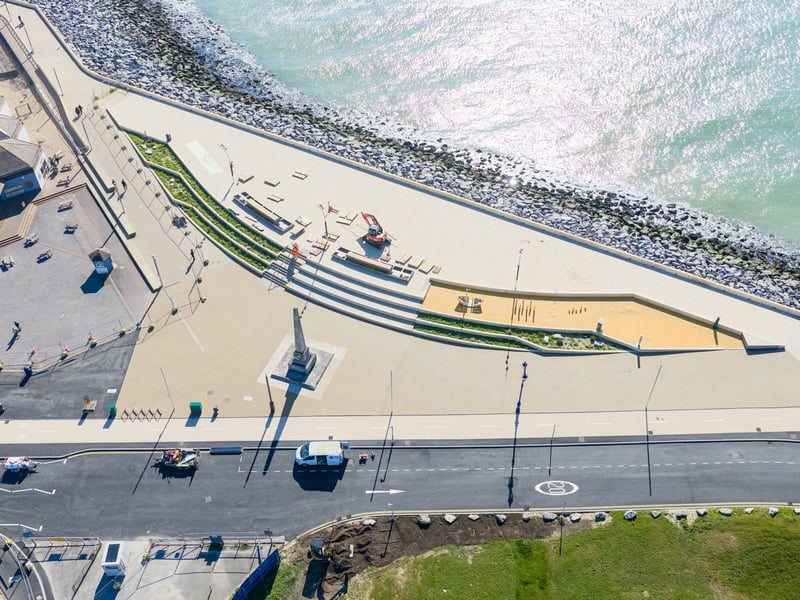 The new-look promenade in front of Southsea Common is almost complete. Pictured: Centenary Place
Picture:Marcin Jedrysiak