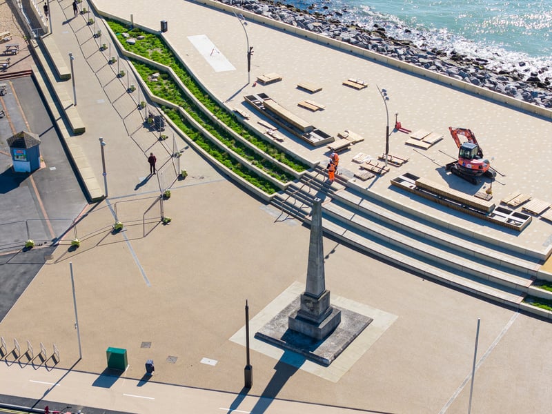 The new-look promenade in front of Southsea Common is almost complete with all of the memorials and street furniture now in place.
Picture:Marcin Jedrysiak
