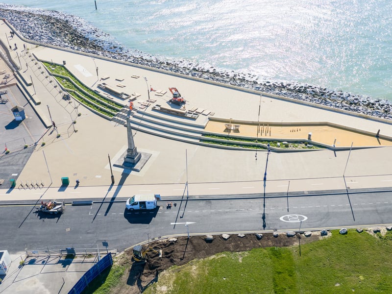 The new-look promenade in front of Southsea Common is almost complete. Pictured: Centenary Place
Picture:Marcin Jedrysiak