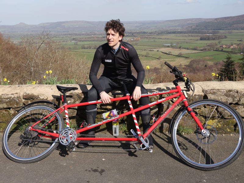 After his huge climb, James took a moment to enjoy the view.