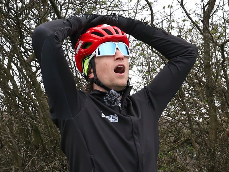 Greg James in Newcastle on Day 8 of his challenge.