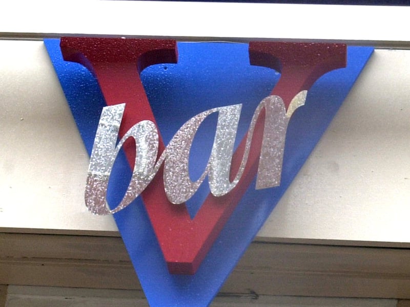 V bar, on West Street, Sheffield, in September 2002
