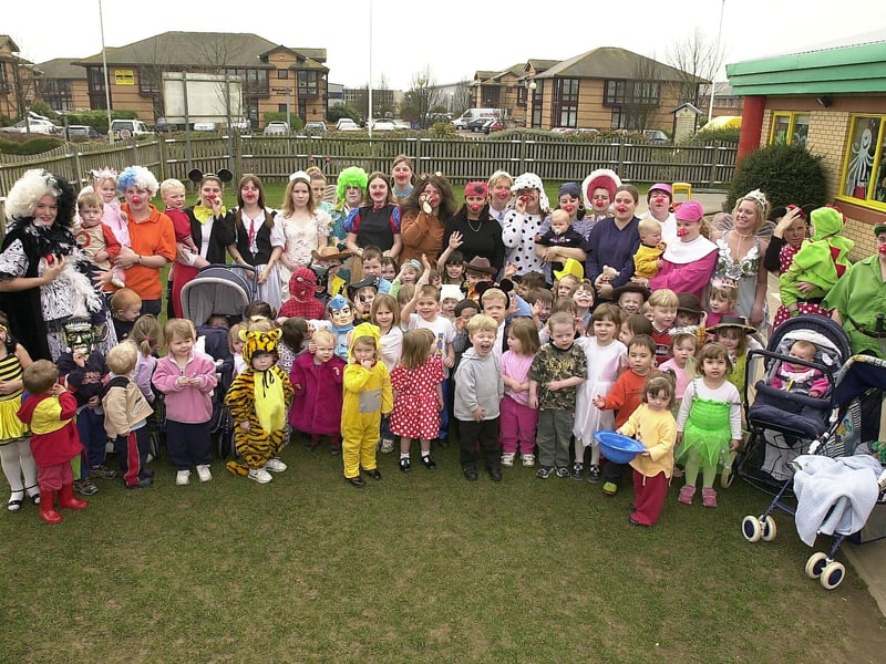 Little Acorns nursery in Waterlooville in 2001, where children dressed as Disney characters