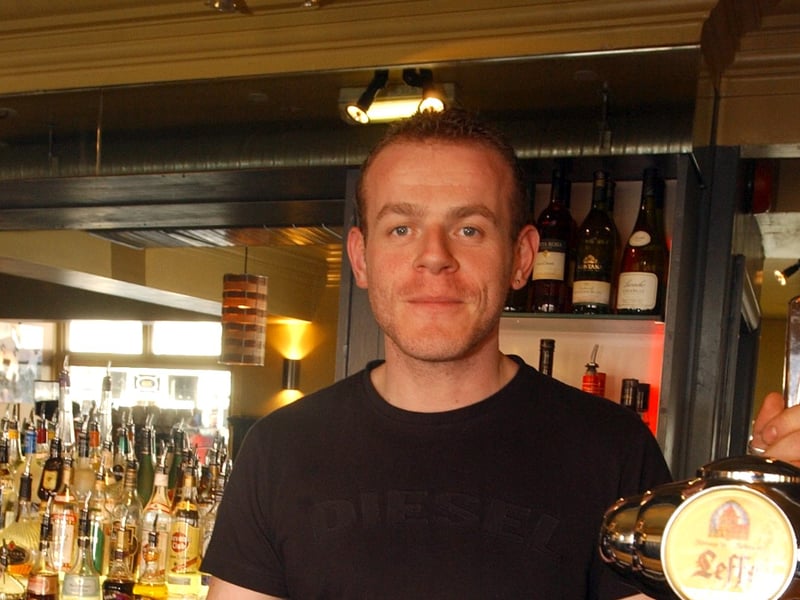 Matt Derwent at Muse bar, on West Street, Sheffield, in March 2004
