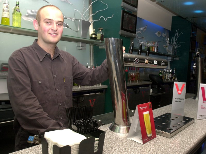 Johnn Griffin at V bar, on West Street, Sheffield, in 2002