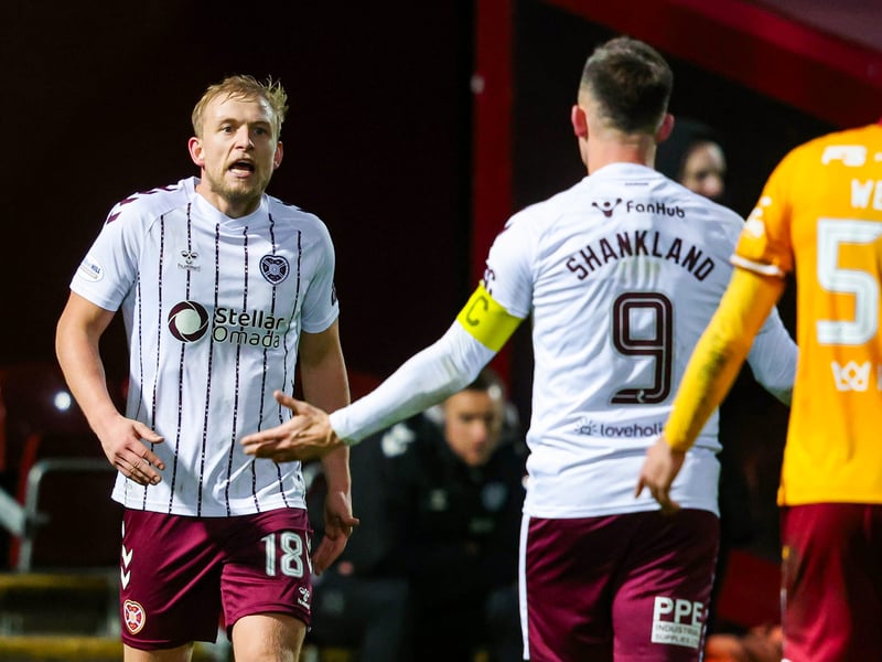 One of the stars of Hearts' season, he has nine assists from left-back.
