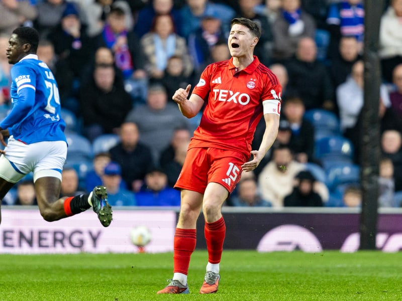 Given his international debut by Steve Clarke five years ago, he has scored seven league goals in 20 starts for Aberdeen this term.