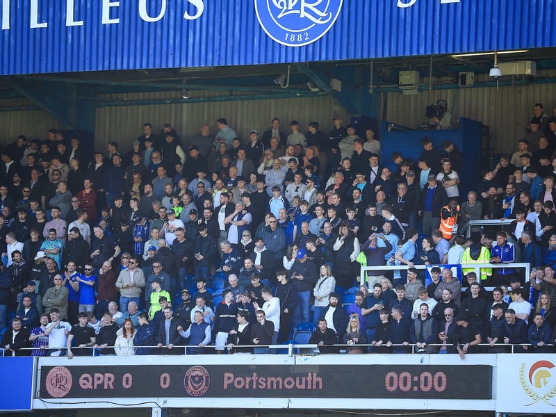 1,760 Pompey fans were packed in the away end.