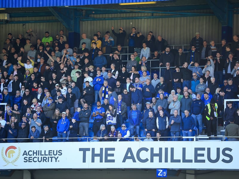 1,760 Pompey fans were packed in the away end.