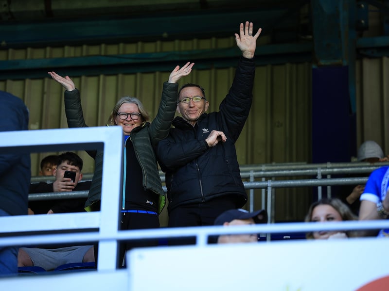 The travelling Fratton faithful were in high spirits before the match.