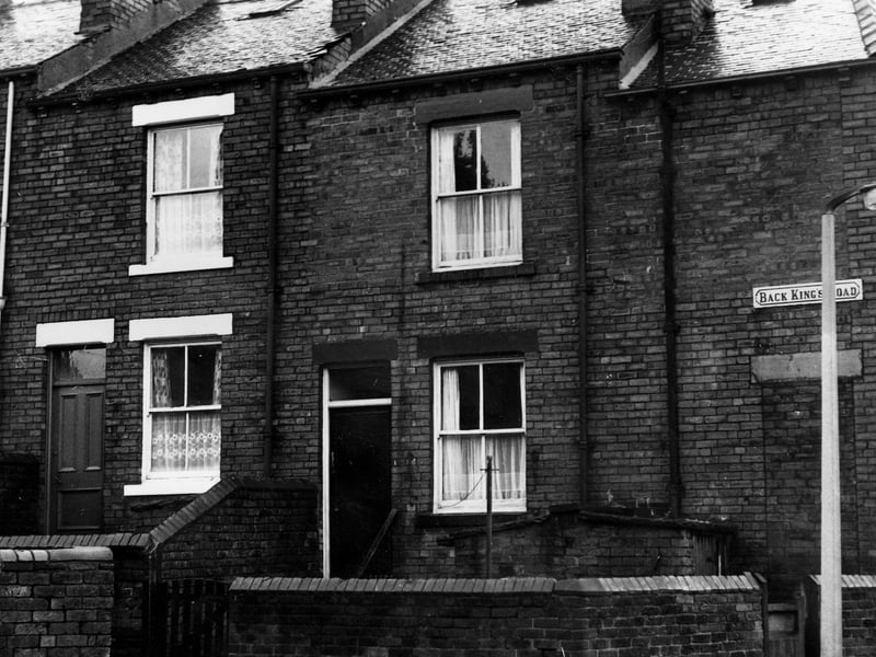 Back King's Road in December 1972. On the right the entrance to number 10 Alexandra Road has been bricked up.