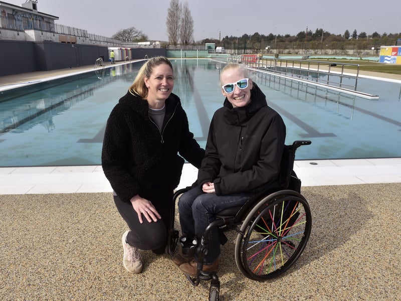On Monday, March 23, 2026, Portsmouth City Council marked the completion of the multi-million-pound redevelopment of Hilsea Lido by officially handing the site over to its new operators.


Pictured is: Katy Sexton MBE and Helen Bull, operations lead at Sea Lanes.

Picture: Sarah Standing (230326-7522)