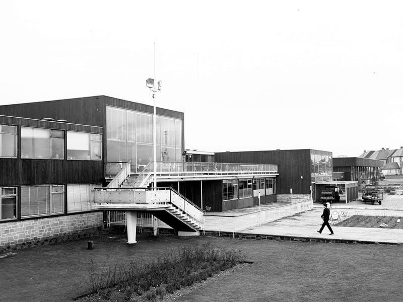 An exterior view of Turnhouse Airport in March 1966.