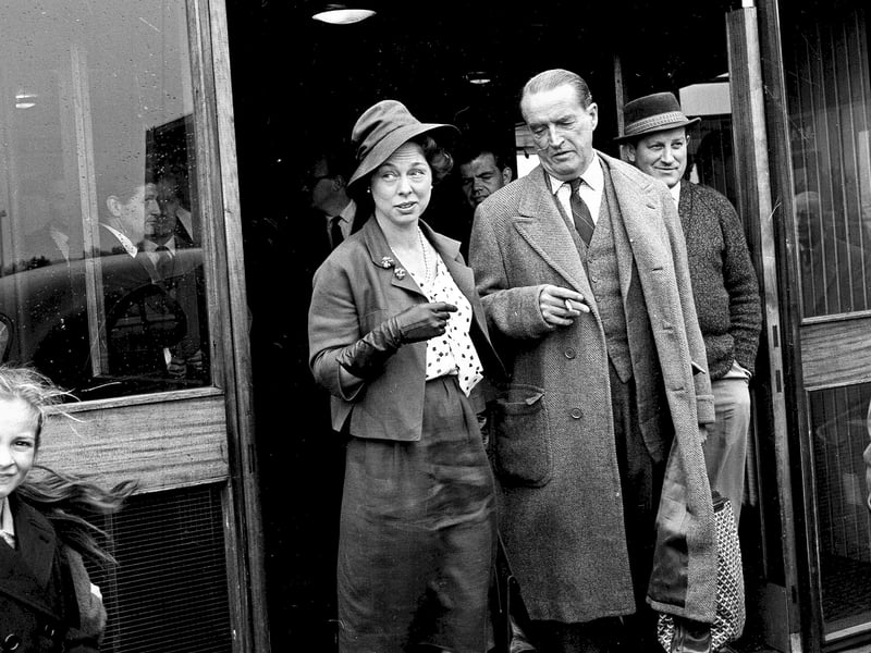 The Duke & Duchess of Argyll arrive at Turnhouse Airport in September 1963.