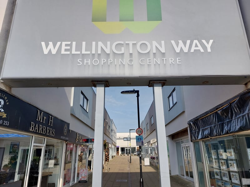 Wellington Way leading to St George's Walk in March 2026.