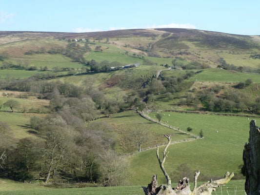 Situated in the Shropshire Hills Area of Outstanding Natural Beauty, reaching 516 metres at its highest point, the heather-covered area known as the Long Mynd has steep-sided valleys, panoramic views, and ancient archaeological sites. It is managed by the National Trust and is a popular destination for hiking, mountain biking, and gliding.