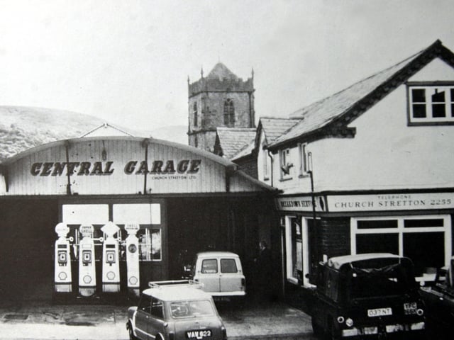 Central Garage on Burway Road, Church Stretton in 1976.