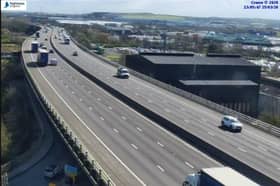The M1 near junction 34, Meadowhall, today. Photo: National Highways