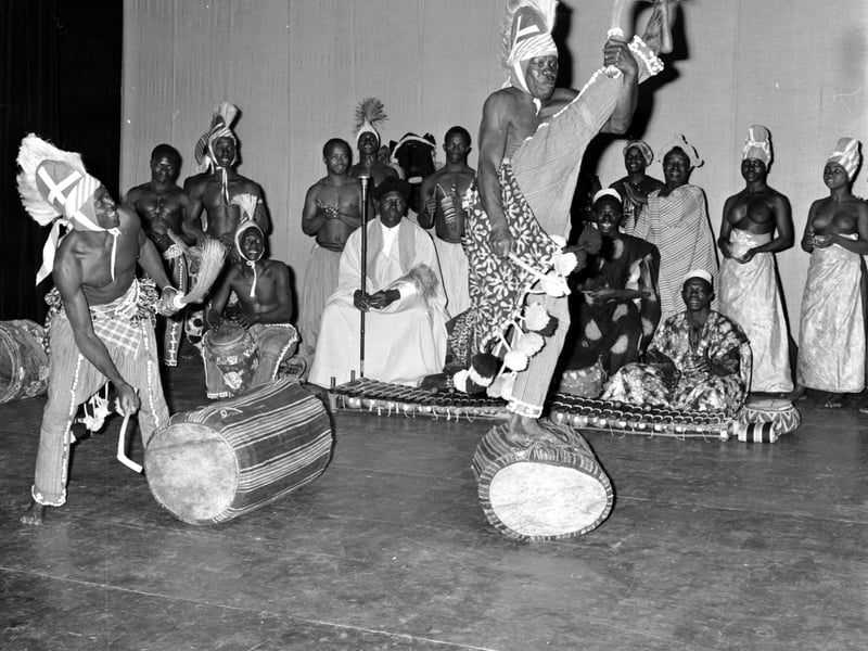 A view of the Sierra Leone Dance Troup at the King's Theatre in April 1966.