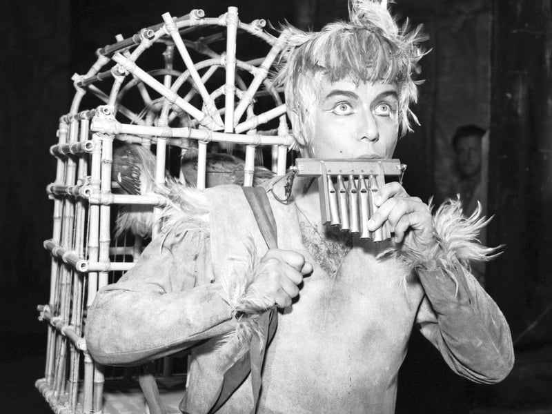 Karlheinz Peters as Papageno the birdcatcher in the Wurttemberg State Opera production of The Magic Flute at the King's Theatre during the Edinburgh Festival in August 1966.