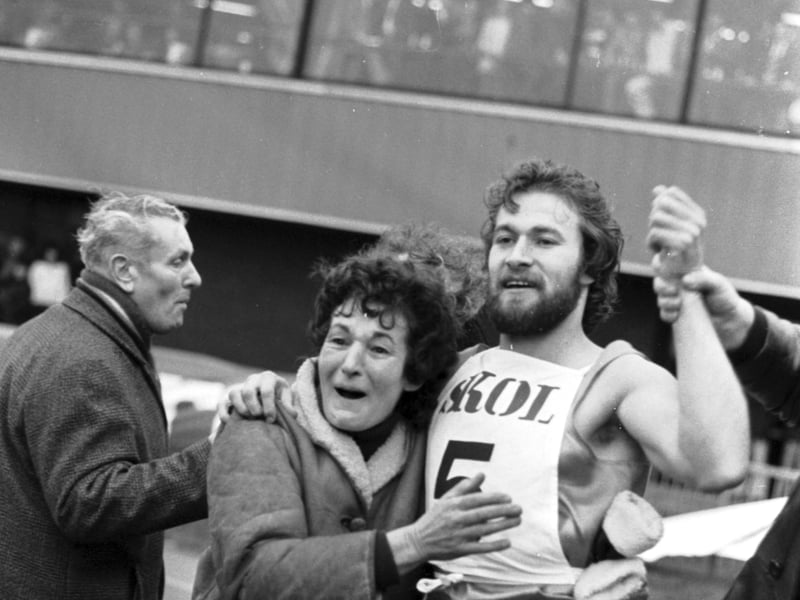 Douglas Burgess, winner of the New Year Sprint at Meadowbank, Edinburgh, in January 1976