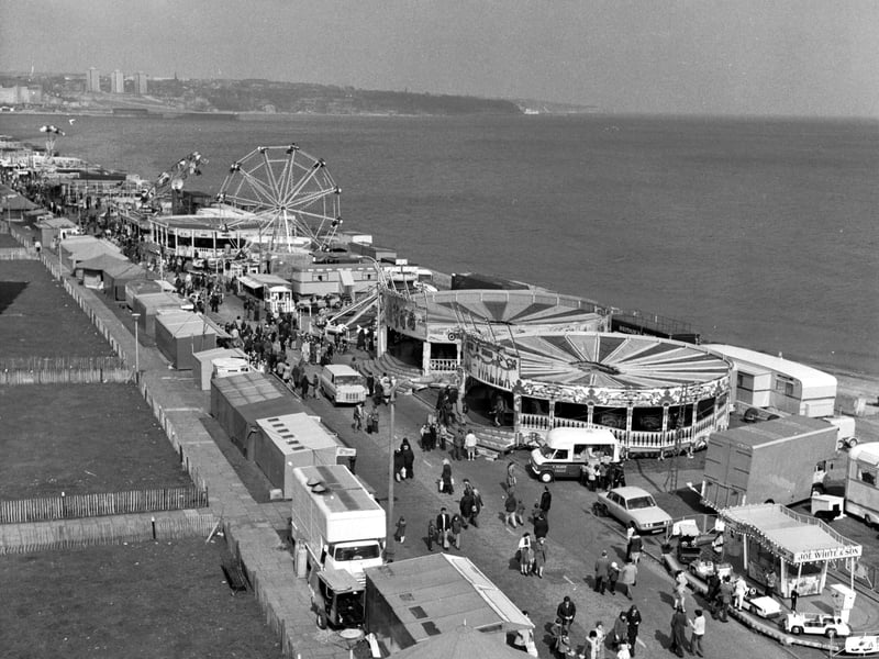 Easter at the Links market funfair in Kirkcaldy, Fife, in April 1976