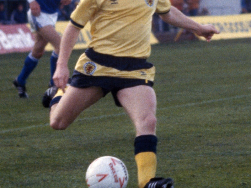 Made famous by the likes of Gordon Strachan and Richard Gough, the yellow Umbro design has been remade as a retro kit in recent years and is often seen amongst a wave of navy kits when the Tartan Army are in town. The shorts were wonderfully 80s, too.